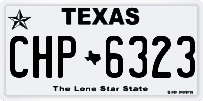 TX license plate CHP6323