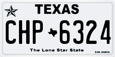 TX license plate CHP6324