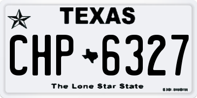 TX license plate CHP6327