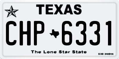 TX license plate CHP6331
