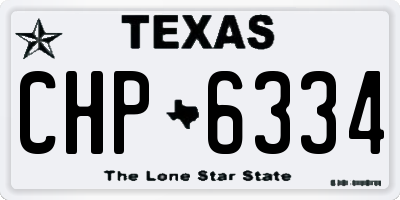 TX license plate CHP6334