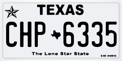 TX license plate CHP6335