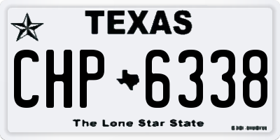 TX license plate CHP6338