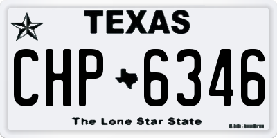TX license plate CHP6346