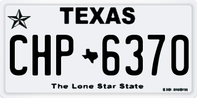 TX license plate CHP6370