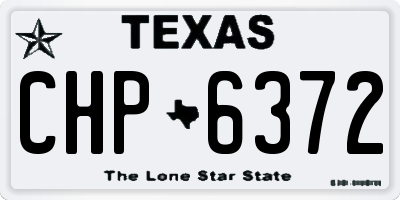 TX license plate CHP6372