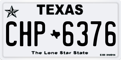 TX license plate CHP6376