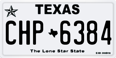 TX license plate CHP6384