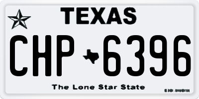 TX license plate CHP6396