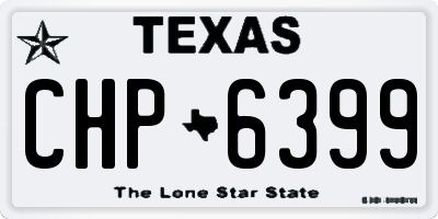 TX license plate CHP6399
