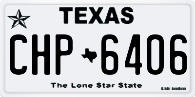 TX license plate CHP6406
