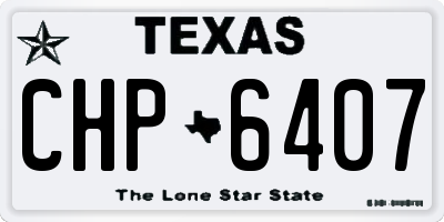 TX license plate CHP6407