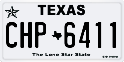 TX license plate CHP6411