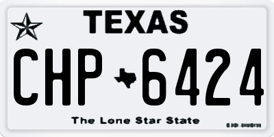 TX license plate CHP6424