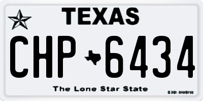 TX license plate CHP6434