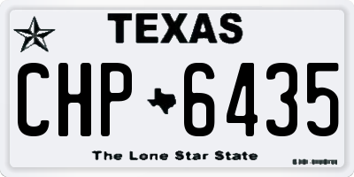 TX license plate CHP6435