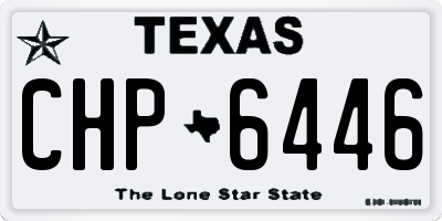 TX license plate CHP6446