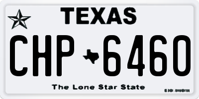 TX license plate CHP6460