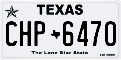 TX license plate CHP6470