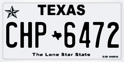 TX license plate CHP6472