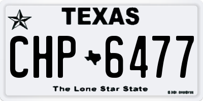 TX license plate CHP6477