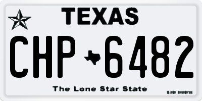 TX license plate CHP6482