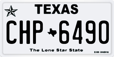 TX license plate CHP6490