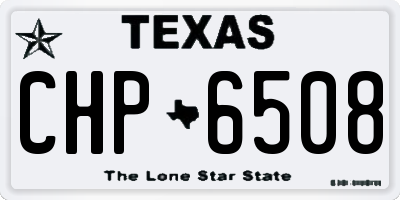 TX license plate CHP6508