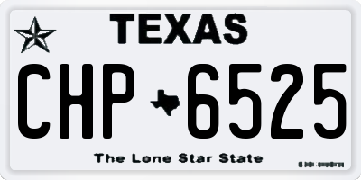 TX license plate CHP6525