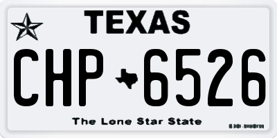 TX license plate CHP6526