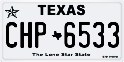 TX license plate CHP6533