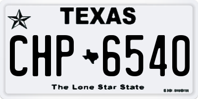 TX license plate CHP6540