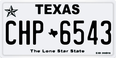 TX license plate CHP6543
