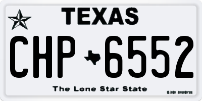 TX license plate CHP6552