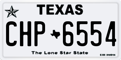 TX license plate CHP6554