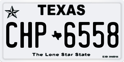 TX license plate CHP6558