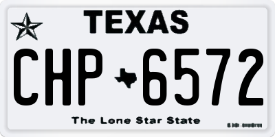 TX license plate CHP6572