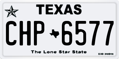 TX license plate CHP6577
