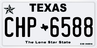 TX license plate CHP6588
