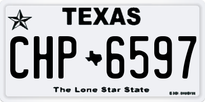 TX license plate CHP6597