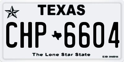 TX license plate CHP6604