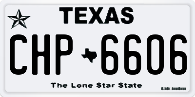 TX license plate CHP6606