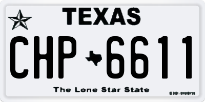 TX license plate CHP6611