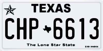 TX license plate CHP6613