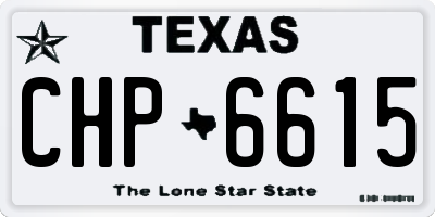 TX license plate CHP6615