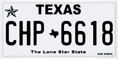 TX license plate CHP6618