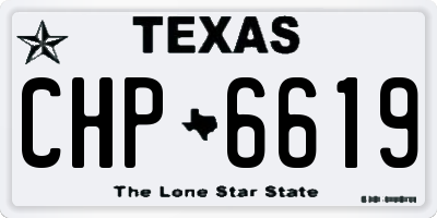TX license plate CHP6619