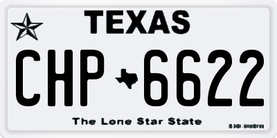 TX license plate CHP6622