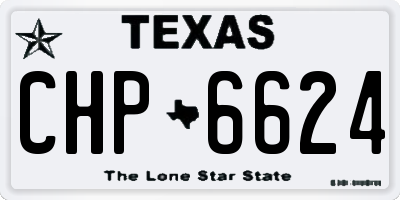 TX license plate CHP6624