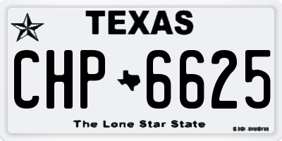 TX license plate CHP6625